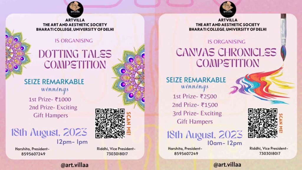 Bharati College of the University of Delhi organises an art competition.